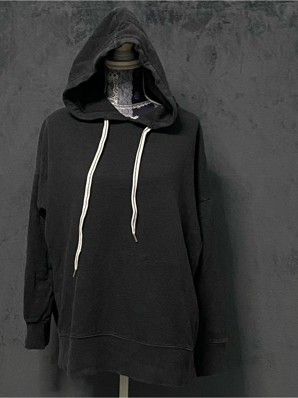 Aerie Oversized Hoodie Sweatshirt Womens XL Gray Side Slits Cozy Lounge Wear